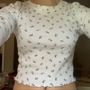 long sleeve floral top